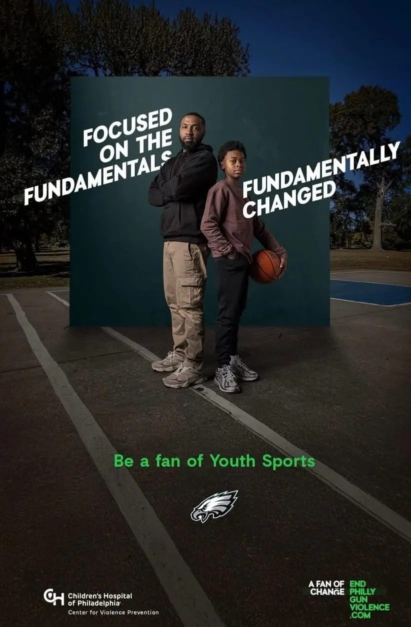 Philadelphia Eagles campaign poster featuring SBNP